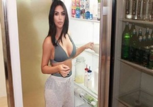 Kim Kardashian ın buzdolabı marketleri kıskandırdı